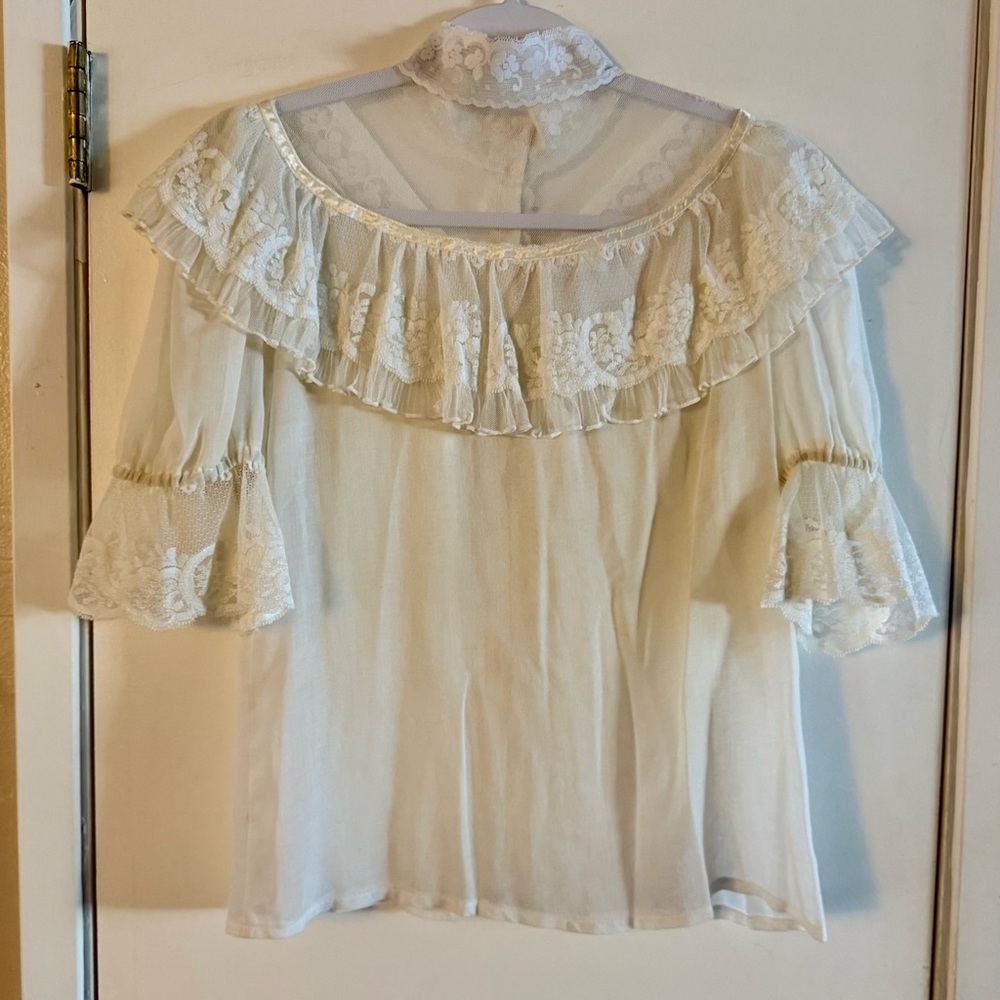 Gunne Sax Vintage Victorian Peasant Blouse - Picture 2 of 13